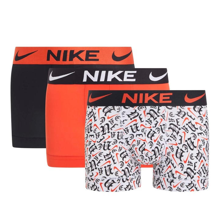 Nike Men's Multi Dri-Fit Essential Micro 3 Pack Boxer Trunks Small