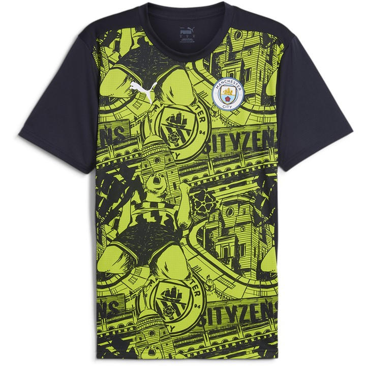 Puma Manchester City Fc Pre Match Shirt 2024 2025 Adults In Blue