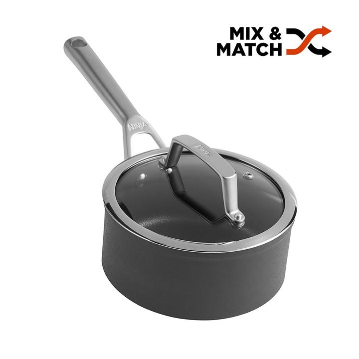 Ninja Unisex Grey Foodi Zerostick 16Cm Saucepan With Lid -