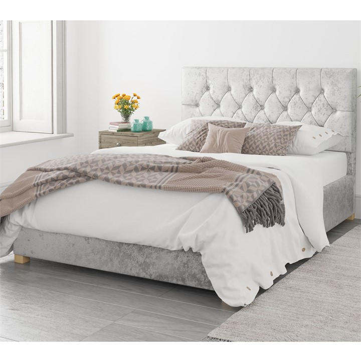 Aspire Unisex Silver Olivier Ottoman Storage Bed Superking