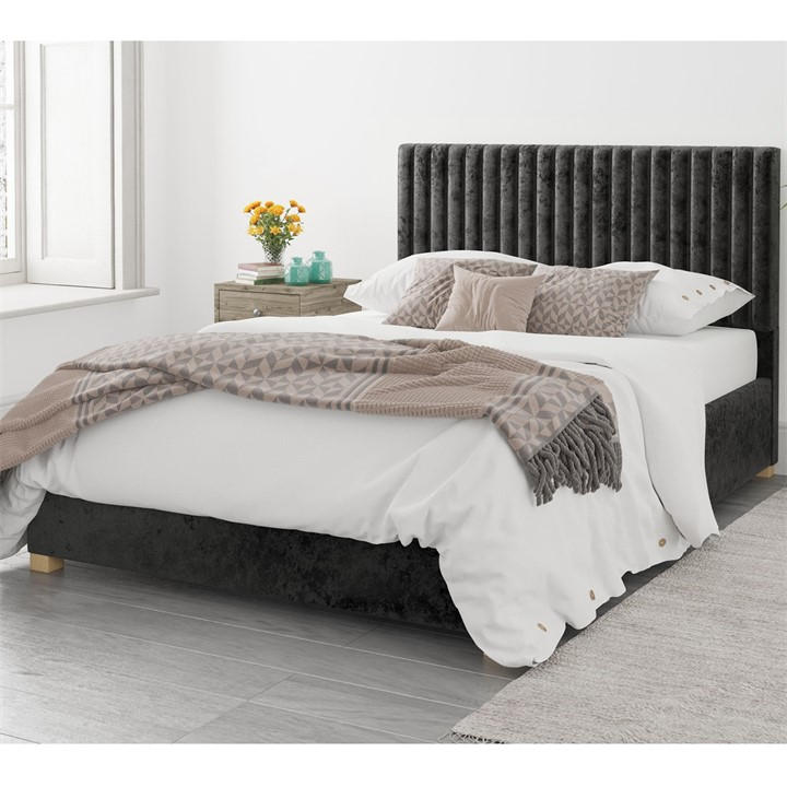 Aspire Unisex Black Grant Ottoman Storage Bed Double