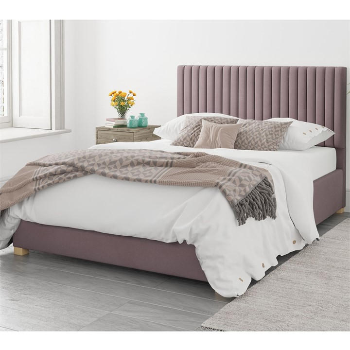 Aspire Unisex Pink Grant Ottoman Storage Bed Double