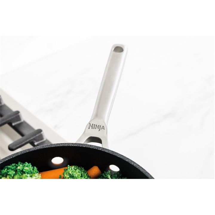 Black / Silver - Ninja - Foodi ZEROSTICK Stackable 2-Piece Frying Pan Set