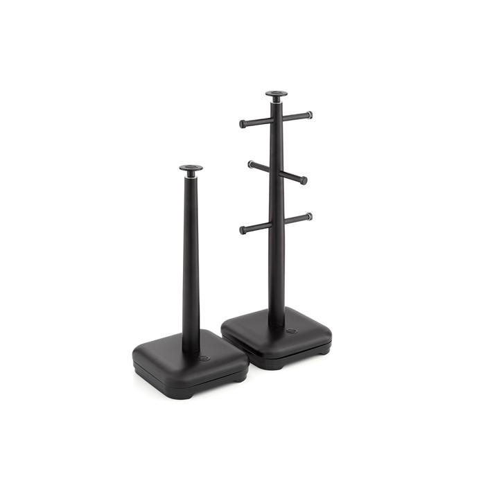 Swan Unisex Black Towel Pole And Mug Tree Set Medium