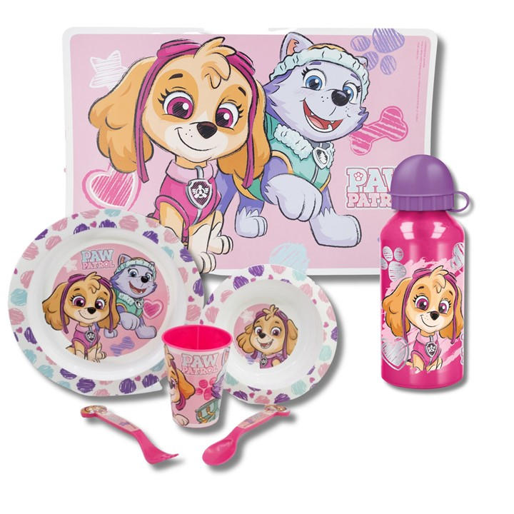 Paw Patrol Unisex Kids Pink Dinner Set (98845)
