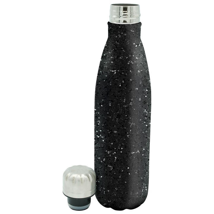 Dare 2B Unisex Black Metal Glitter Drinks Bottle
