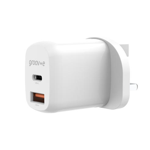 Groov-e - Dual USB-C & USB-A Mains Charger