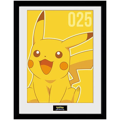 Pokemon - Pokémon - Framed Print - Pikachu Mono (30x40)