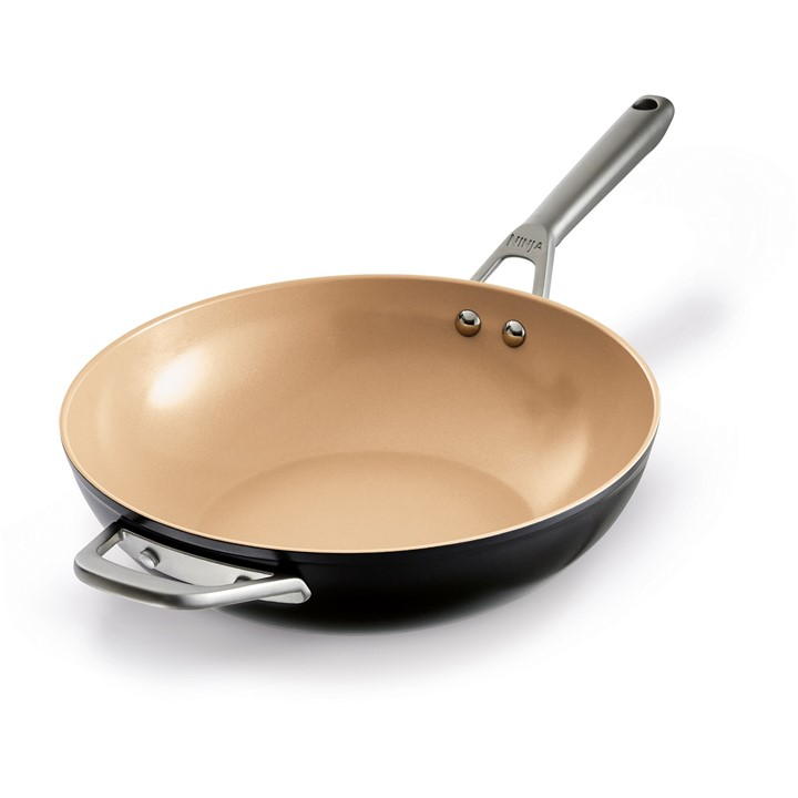 Grey - Ninja - Extended Life Ceramic 28cm Wok CW90928UK