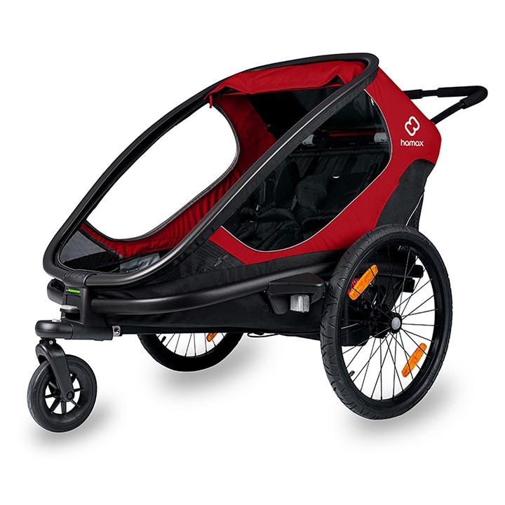 Hamax Unisex Kids Red Outback Child Bike Trailer Twin