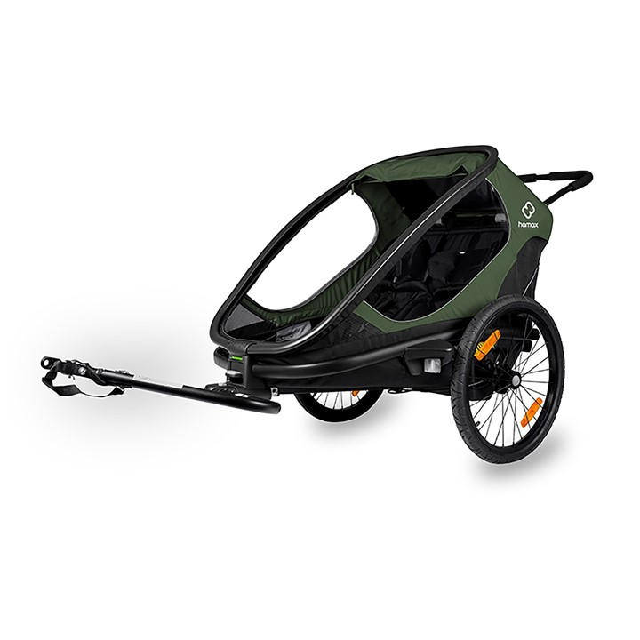 Hamax Outback Twin Child Bike Trailer - Green