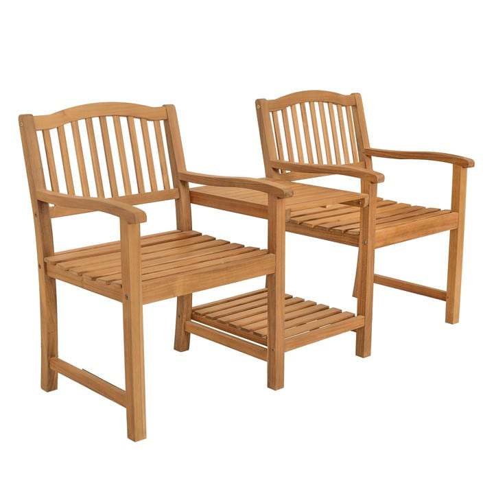 Suntime Acacia Companion Love Seat Bench - Neutral