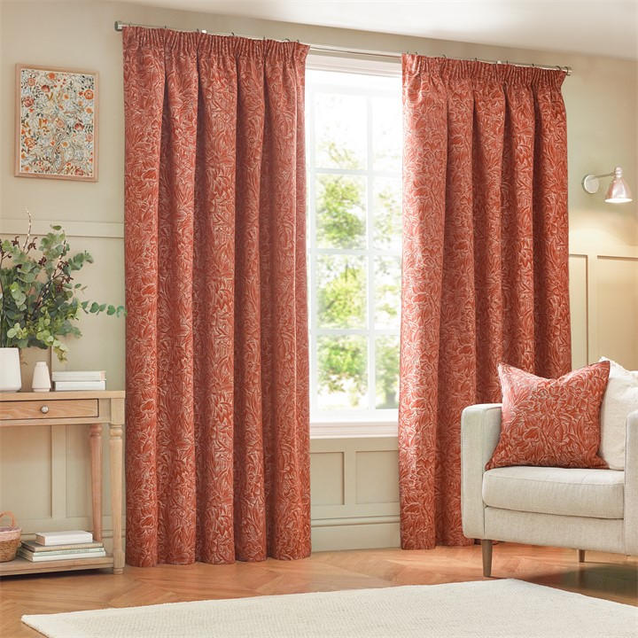 WYLDER GRANTLEY JACQUARD PENCIL PLEAT CURTAINS