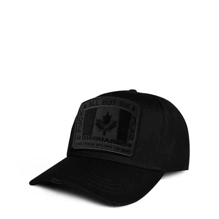 Dsquared2 Unisex Black Flag Logo Cap