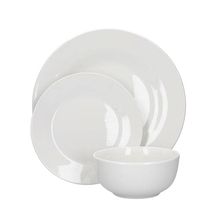 Mikasa Unisex White Alexis Porcelain 12-Piece Dinner Set 12Pcs