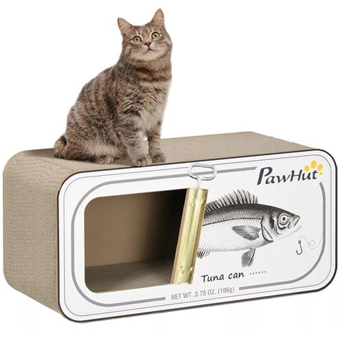 PawHut - PawHut 2 in 1 Cat Scratching Board - Tuna Design