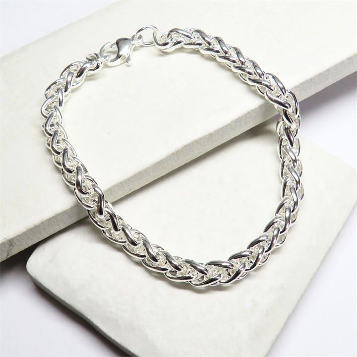 Aye Do Women's Silver Pleated Bracelet 1538-Np