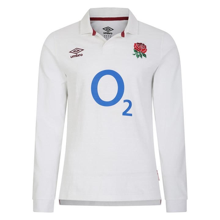 UMBRO ENGLAND RUGBY HOME CLASSIC LONG SLEEVE SHIRT 2023 ADULTS