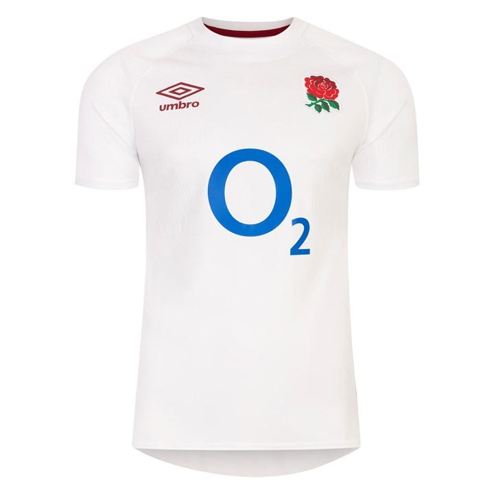 Umbro England Rugby Home Shirt 2023 Six Nations Adults In White