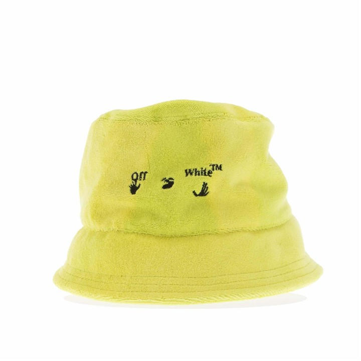 Off White Women's Yellow Swimming Man Towel Bucket Hat