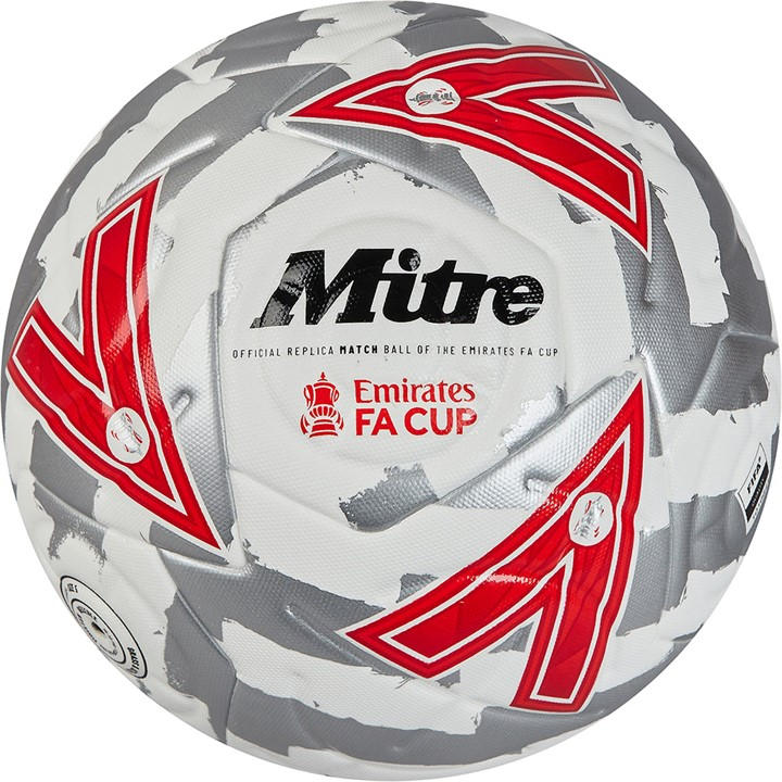Mitre Unisex Multi Fa Cup Ultimax Pro Football White/Silver/Red Size 5
