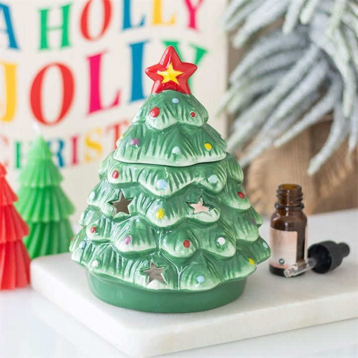 Something Different Unisex Green Nostalgic Christmas Tree Oil Burner