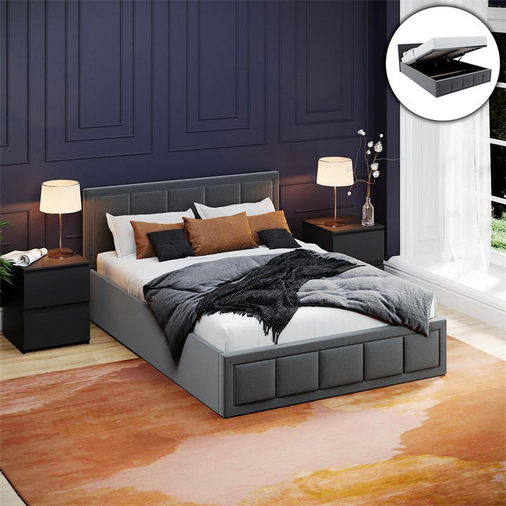 Lassic Unisex None Vida Designs Vanita Ottoman Fabric Bed Ukfr Double