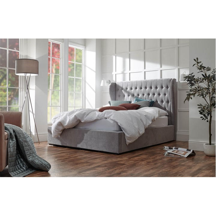 Gfw Unisex Silver Dakota Ottoman Bed With Bonnell Mattress