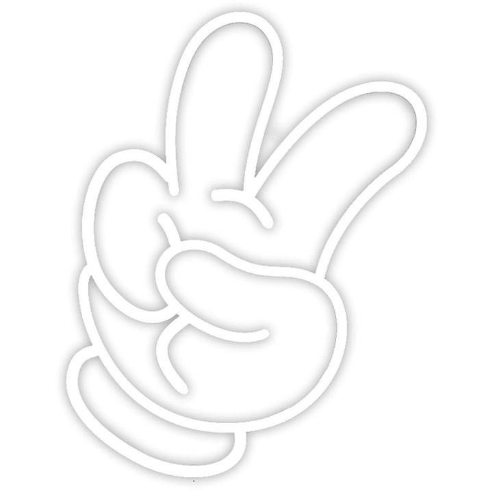 Disney White Yellowpop Glove Peace -