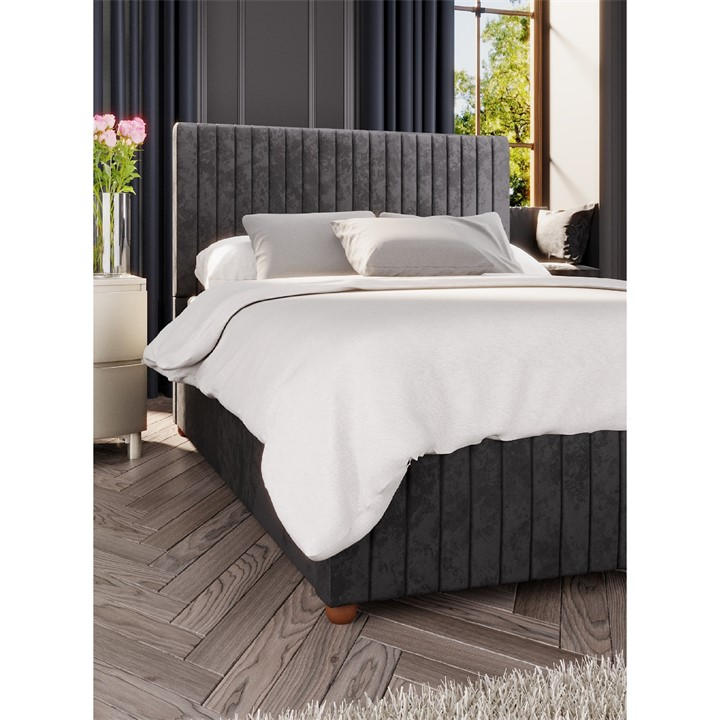 Laurence Llewelyn-Bowen Unisex Black Estella Ottoman Storage Bed Superking