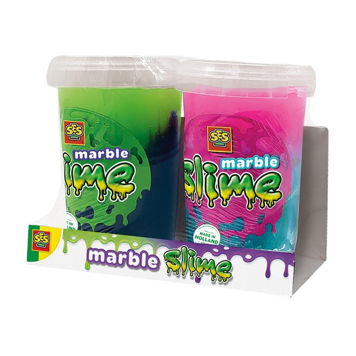Ses Creative Unisex Kids Multi Marble Slime - Duo Pack 400Gr