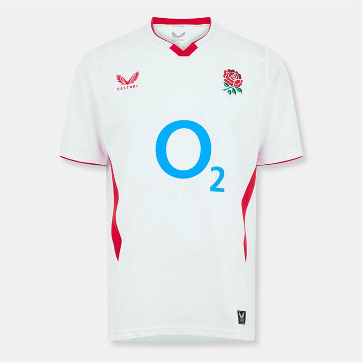 Castore Men's White England Rugby Home Shirt 2025 2026 Large