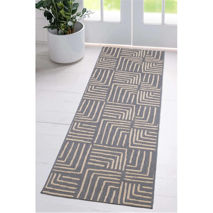 Homemaker Unisex Blue Eden Patches Runner Navy 67X200cm