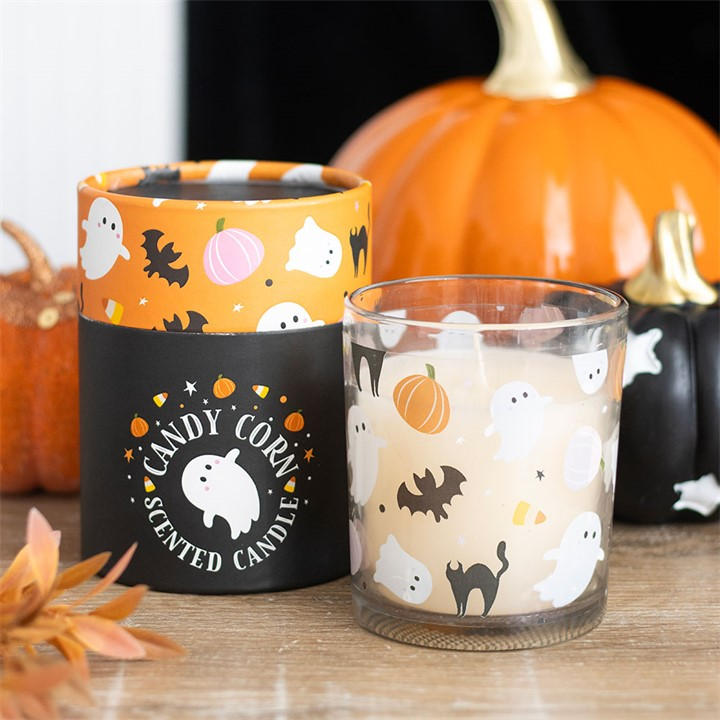 Something Different Unisex White Sweet And Spooky Candy Corn Candle