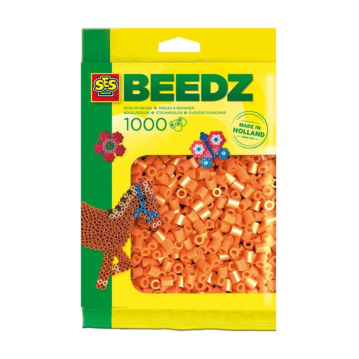 Ses Creative Unisex Kids Multi Iron On Beads 1000 Orange