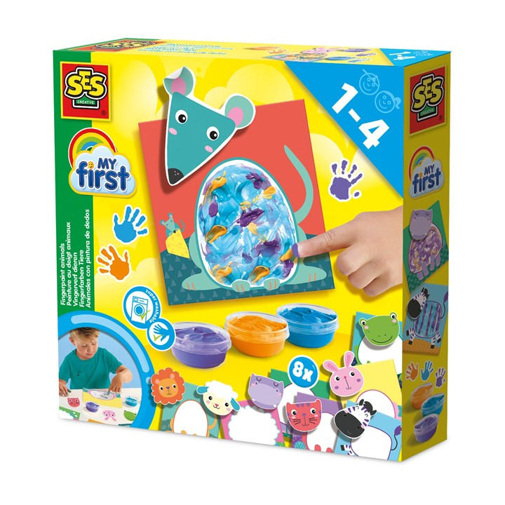 Ses Creative Unisex Kids Multi My First - Fingerpaint Animals -