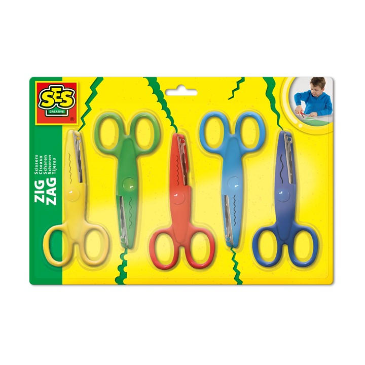 Ses Creative Unisex Kids Multi Zigzag Scissors