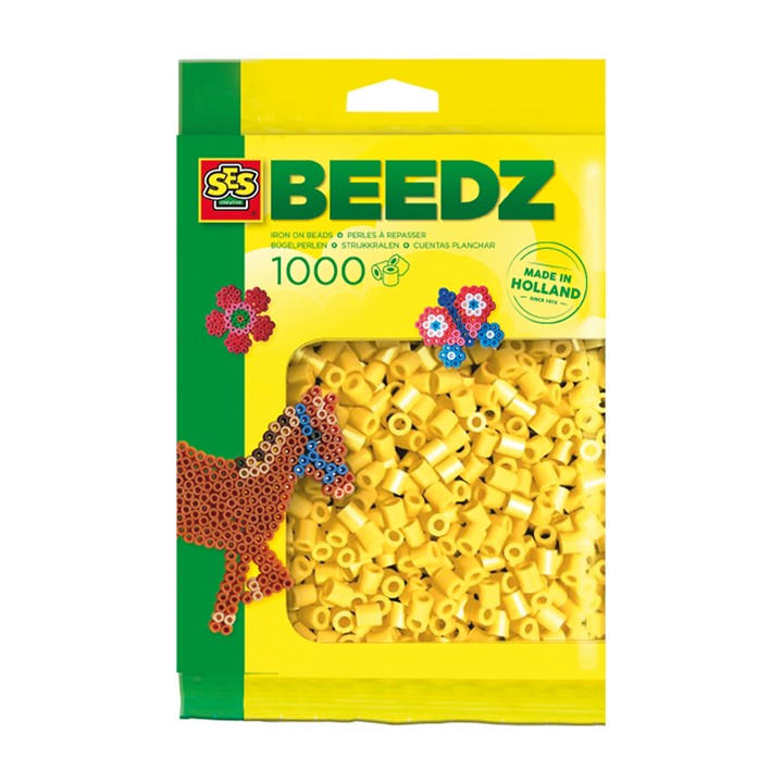 Ses Creative Unisex Kids Multi Iron On Beads 1000 Yellow -