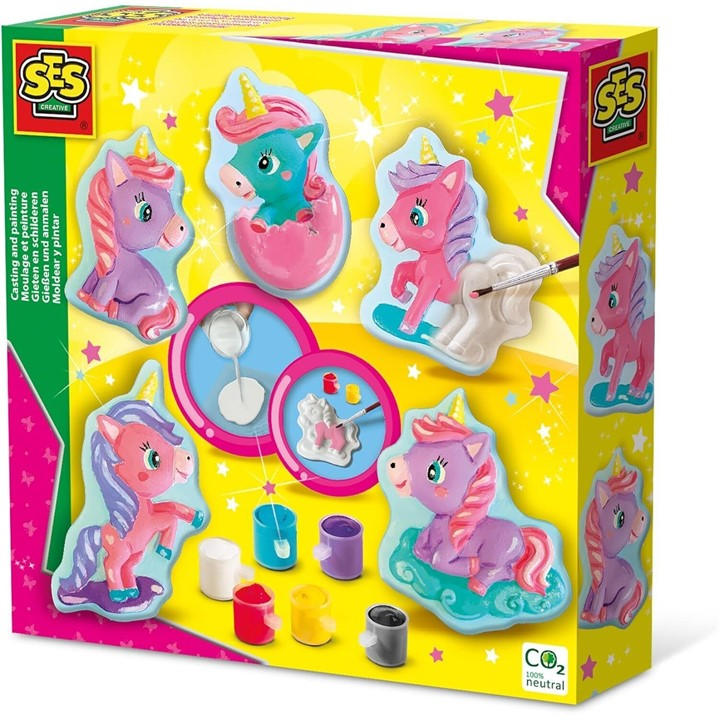 Ses Creative Unisex Kids Multi Casting And Painting - Baby Unicorns