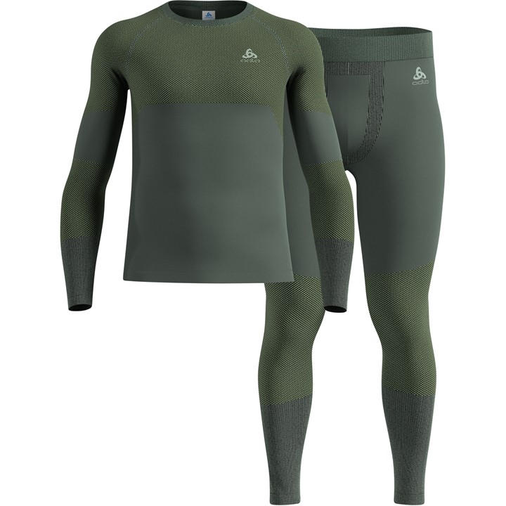 Odlo Men's Green Performance Baselayer Set