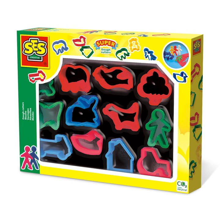 Ses Creative Unisex Kids Multi Dough Cutters - 12 Pieces