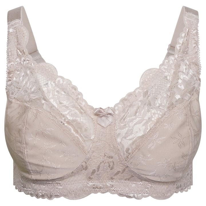 Studio Non-wired Lace Full Support Full Cup Bra 36-46 D-h In Pink