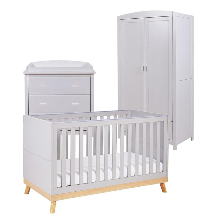 Babymore Unisex Grey Mona 3 Piece Room Set Variable