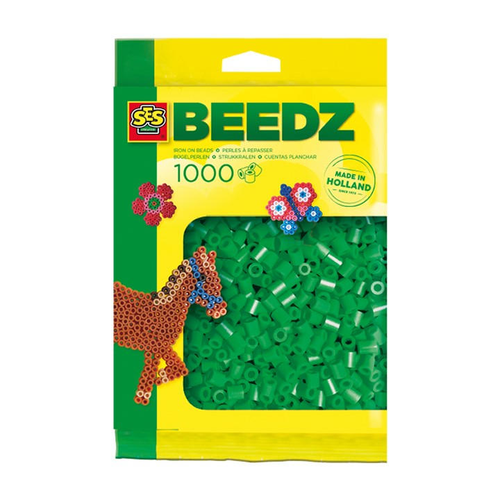 Ses Creative Unisex Kids Multi Iron On Beads 1000 Green