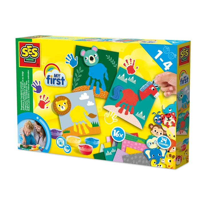 Ses Creative Unisex Kids Multi My First - Fingerpaint Handprint Animals -