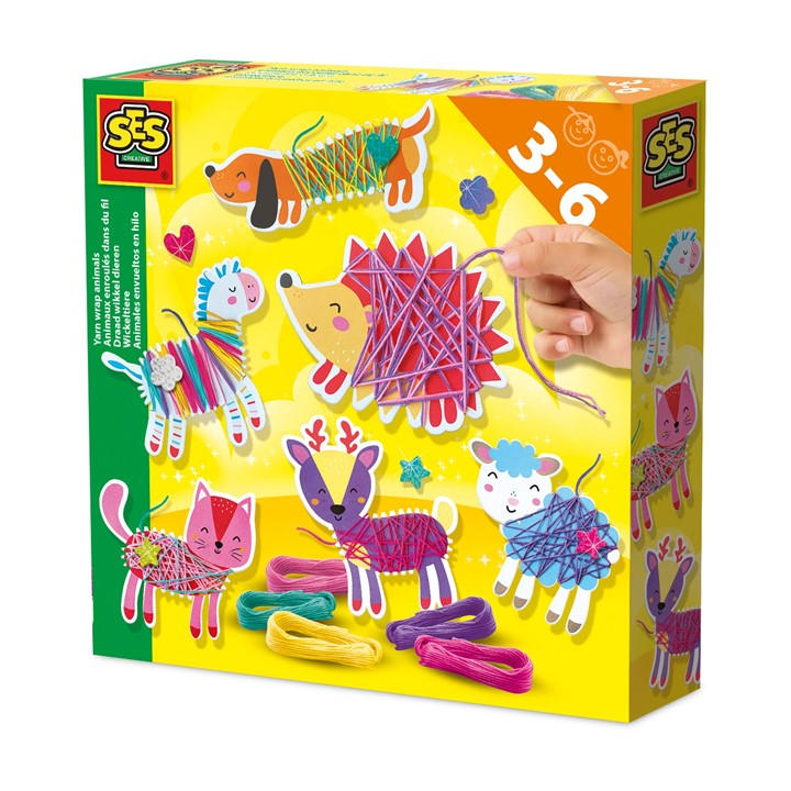 Ses Creative Unisex Kids Multi Yarn Wrap Animals