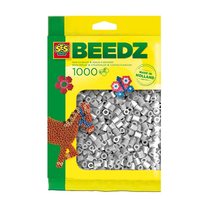 Ses Creative Unisex Kids Multi Iron On Beads 1000 Grey