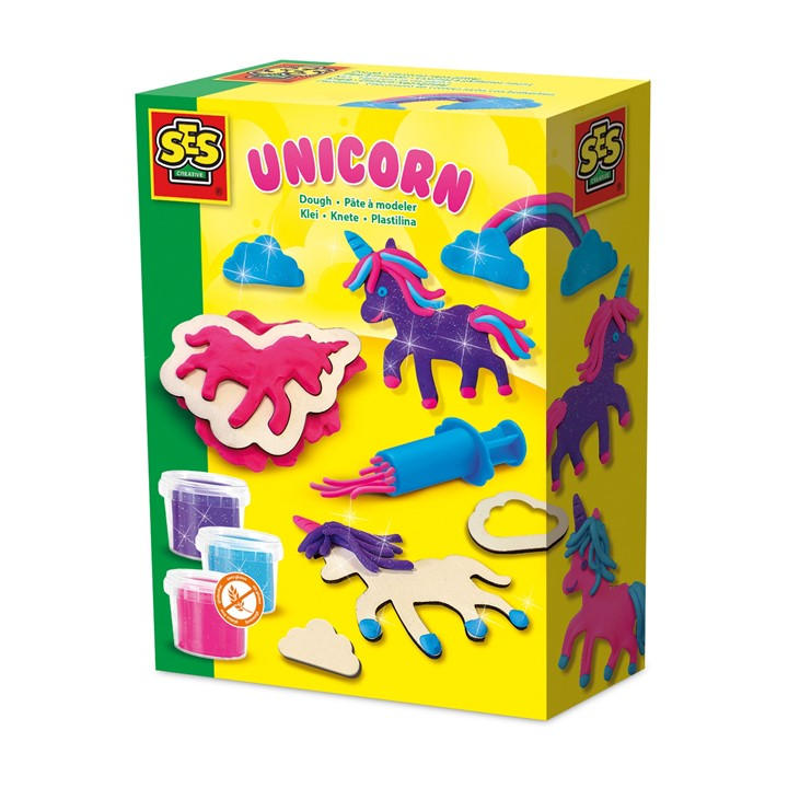 Ses Creative Unisex Kids Multi Dough - Unicorns Neon Glitter