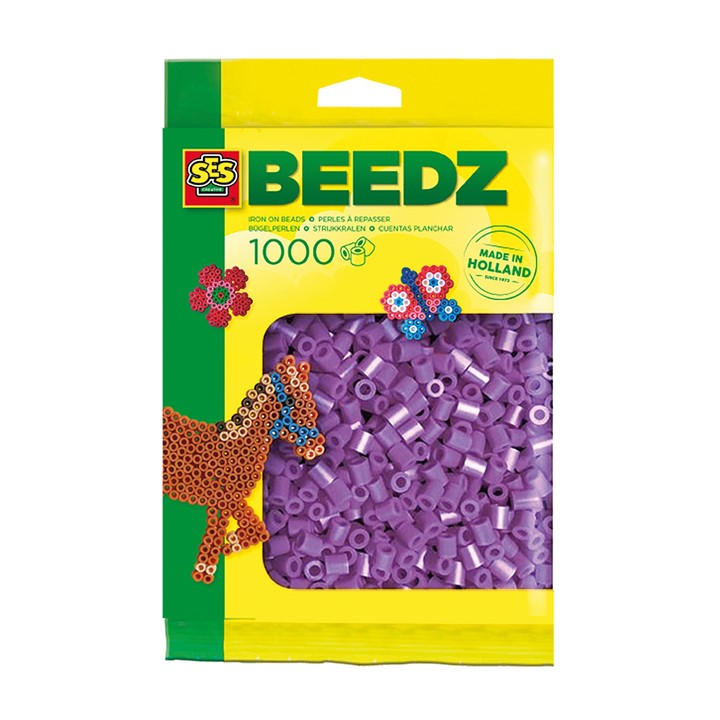 Ses Creative Unisex Kids Multi Iron On Beads 1000 Purple