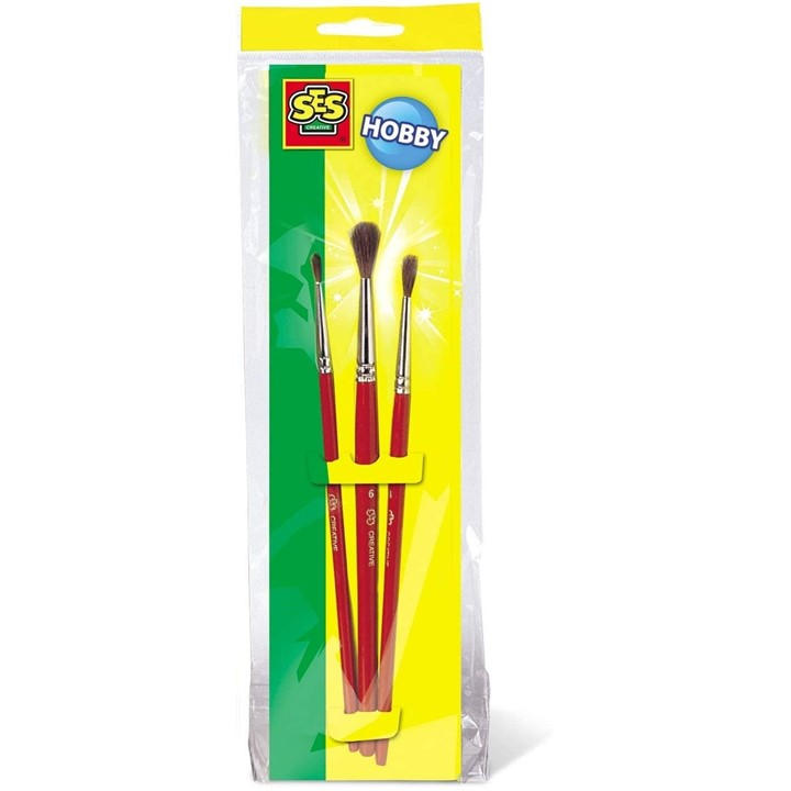 Ses Creative Unisex Kids Multi Brush Set 3 Pieces